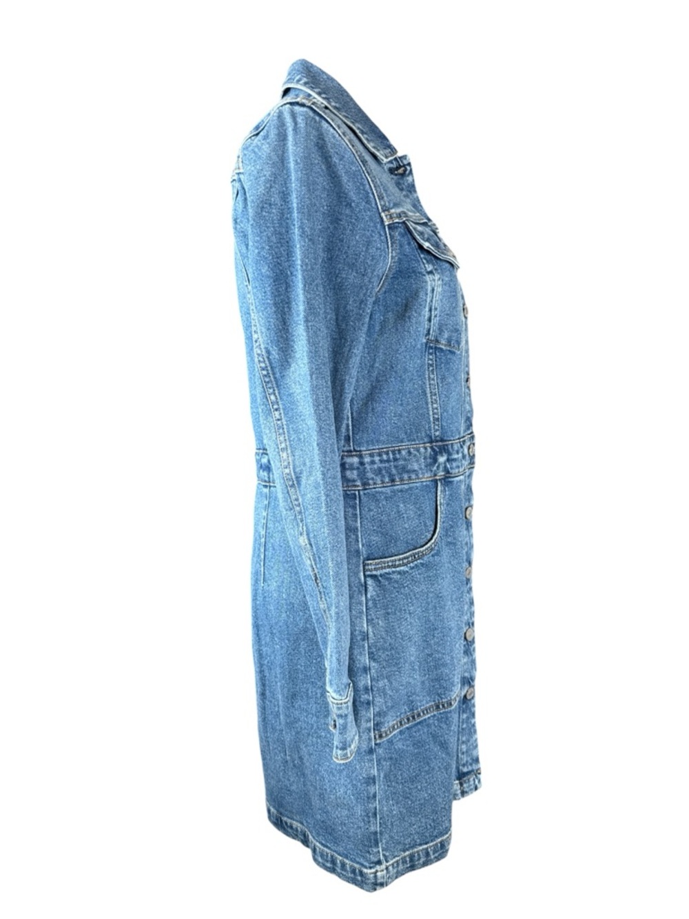 FAHERTY Michelle Denim Mini Shirtdress - Picture 6 of 14